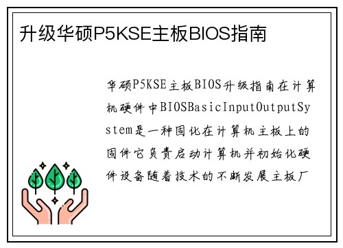 升级华硕P5KSE主板BIOS指南